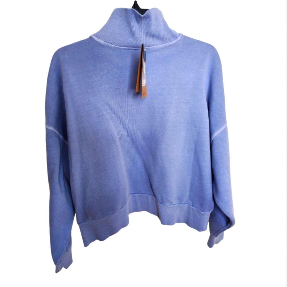 The North Face Garment Dyed Mock Neck Pullover Oversized Sweater Cabincore Ski - Picture 3 of 8